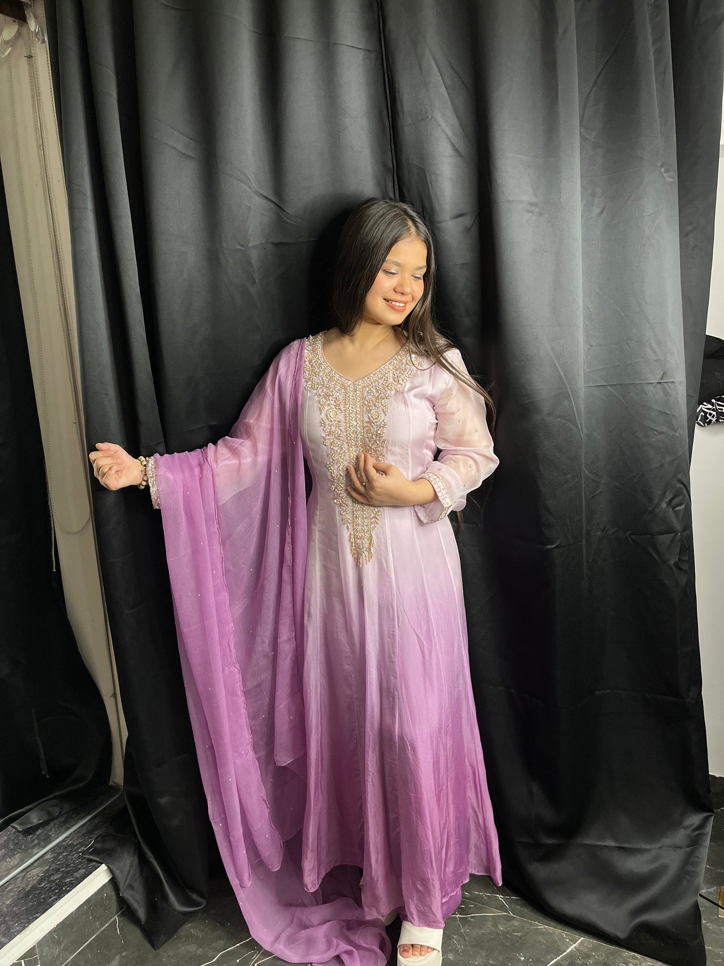 Nakashi anarkali set