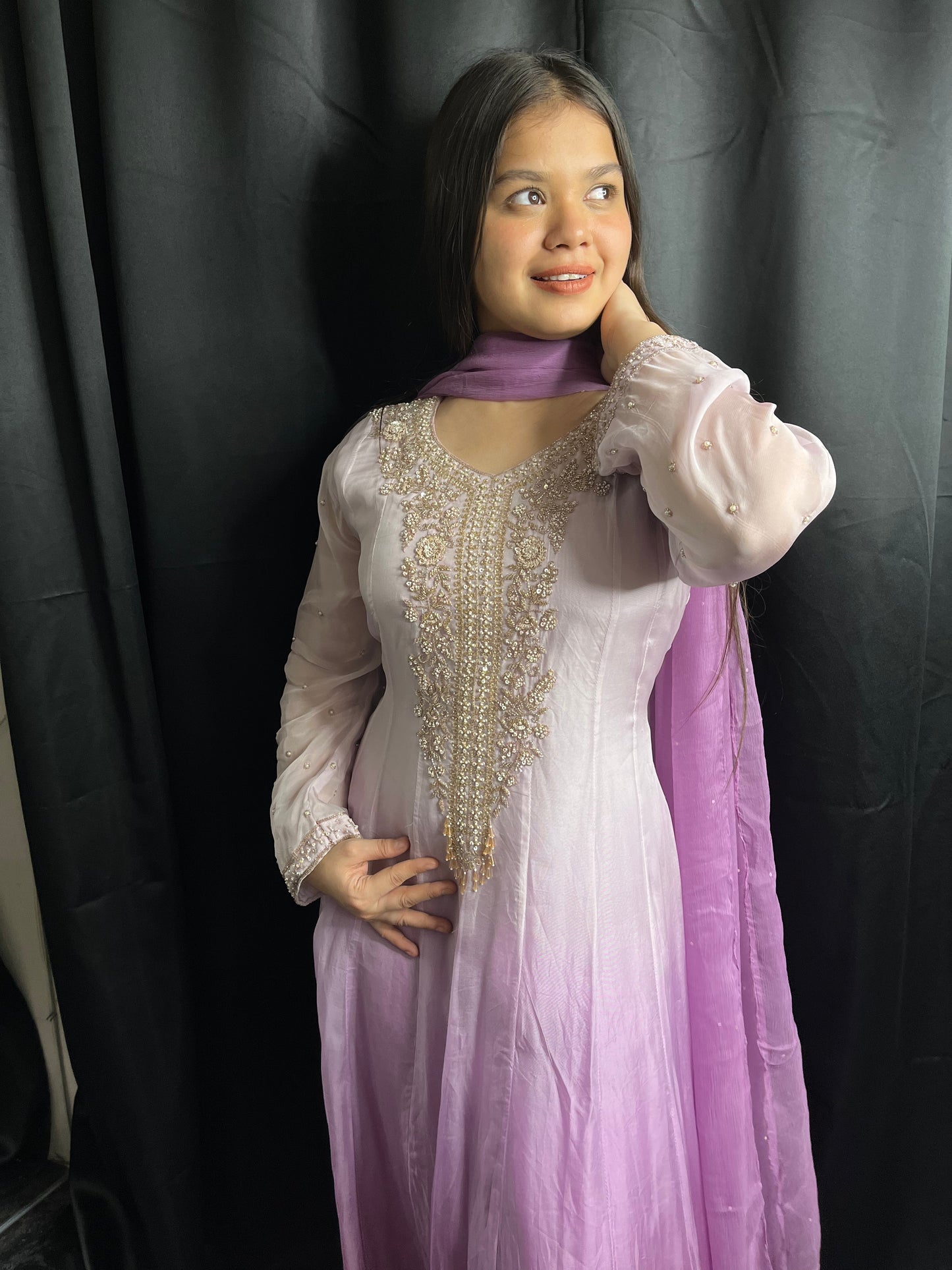 Nakashi anarkali set