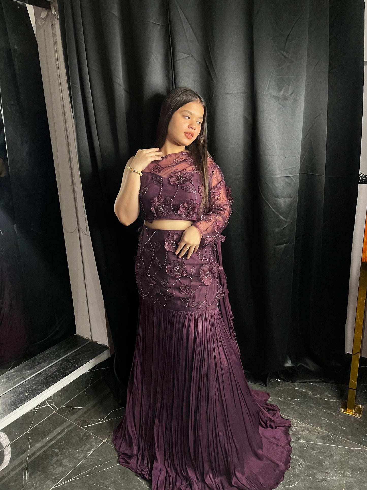 Moana fish cut lehenga