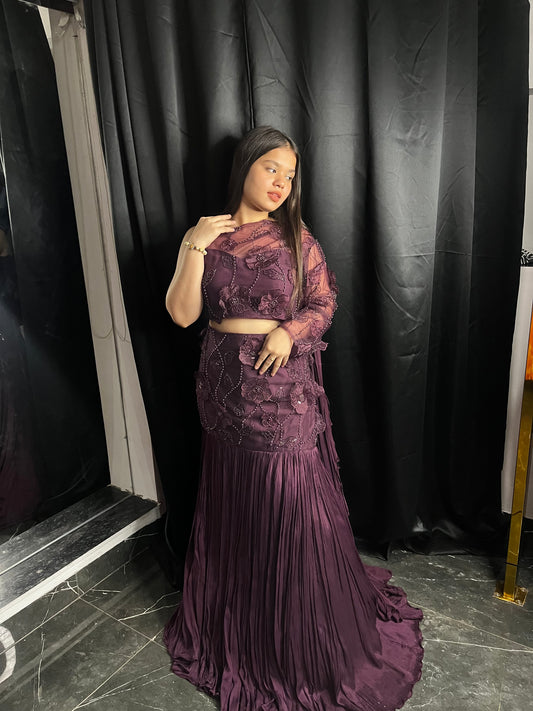 Moana fish cut lehenga