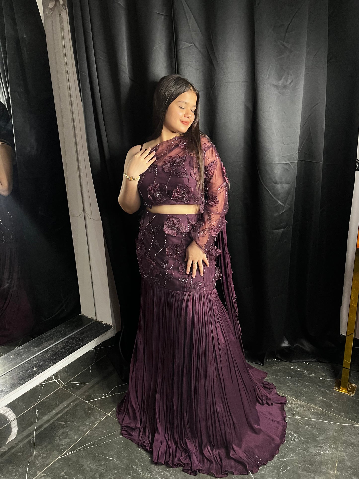 Moana fish cut lehenga