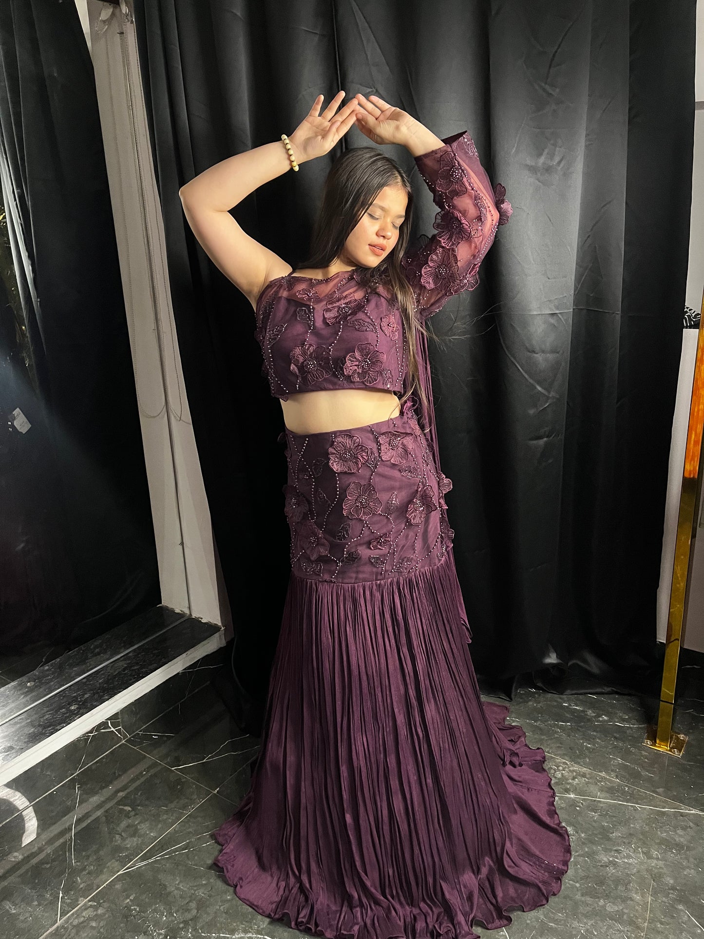 Moana fish cut lehenga