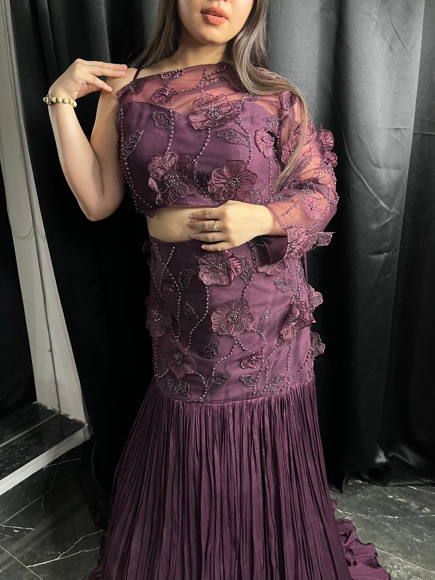 Moana fish cut lehenga