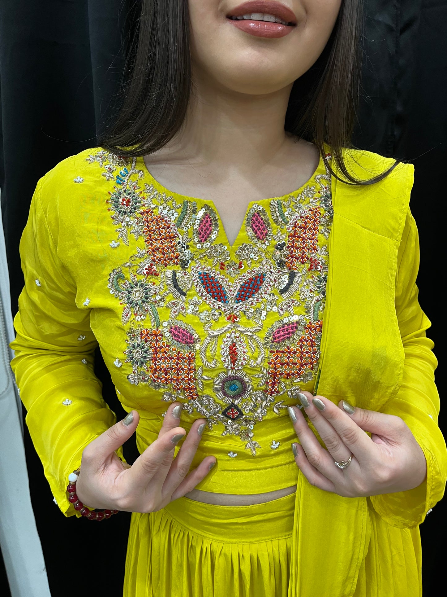 Noor-e-Rang Hand-Painted lehenga