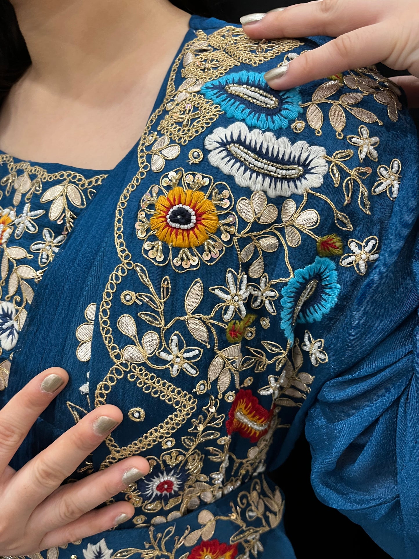 Ziya Pure Chinon Cape Set