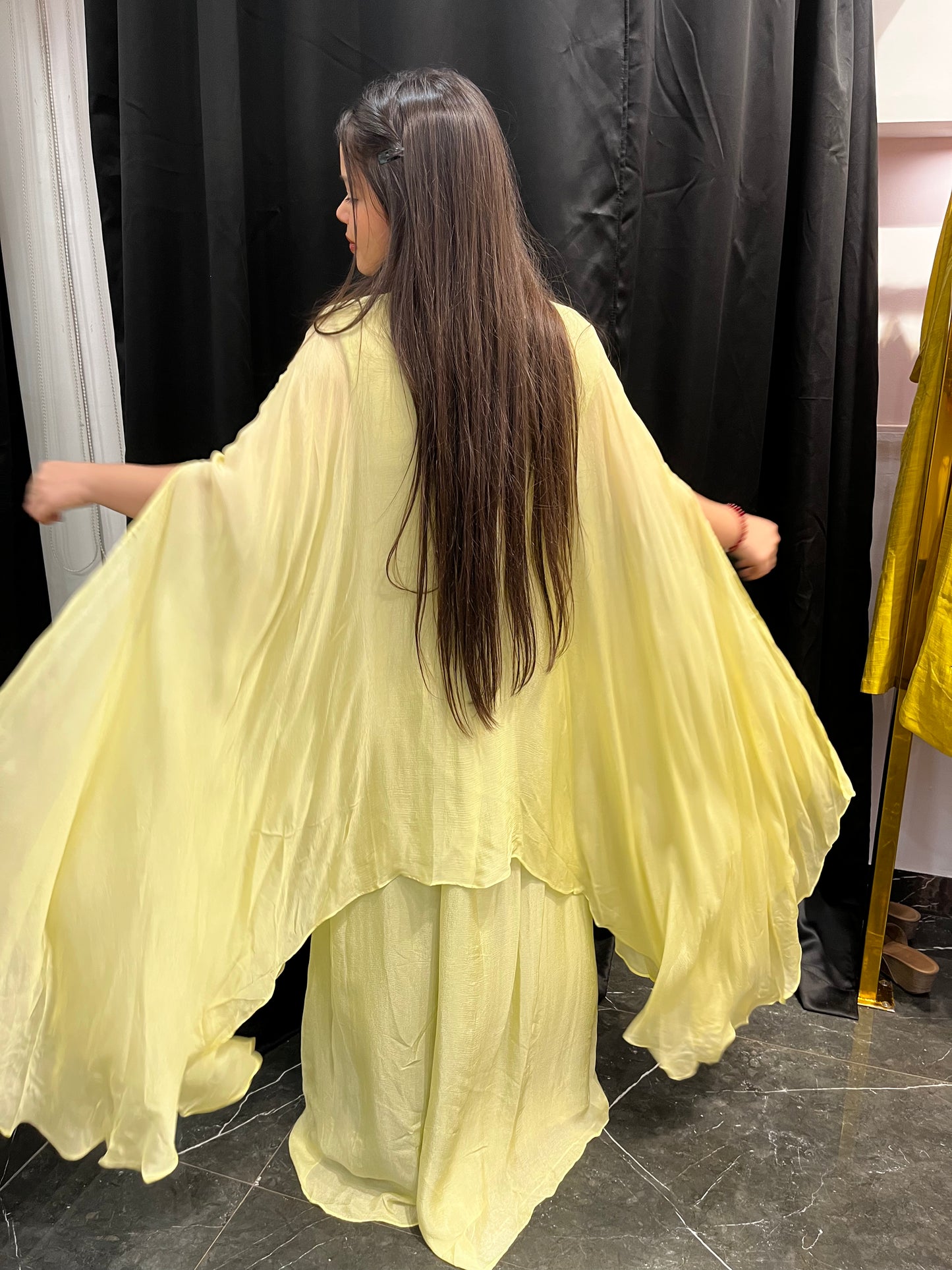 Noor Hand-Embroidered Draped Set