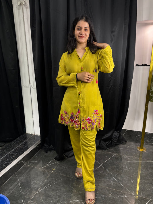 Amaira Muslin Silk Cord Set