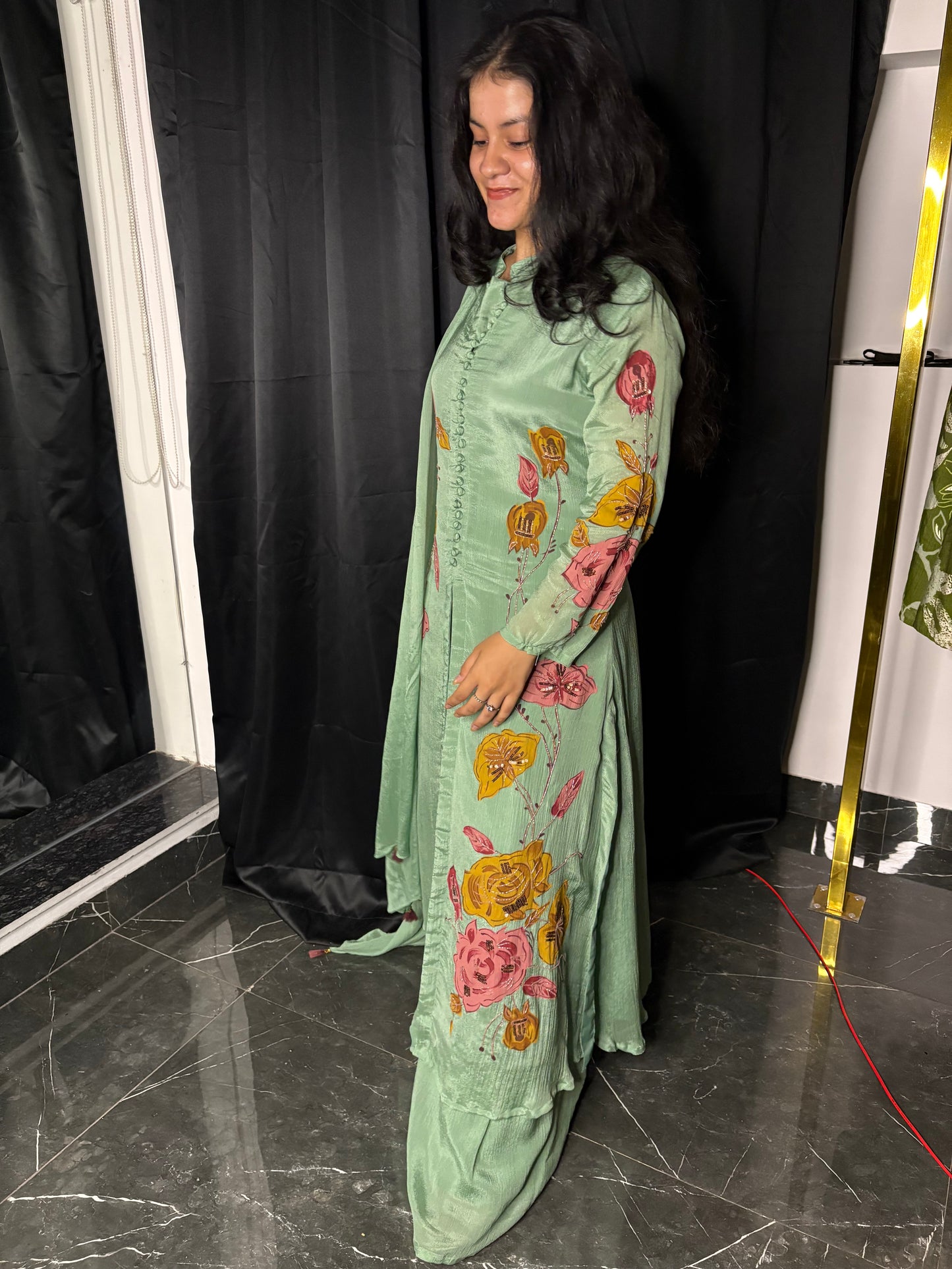 Meher Hand-Painted Suit Set