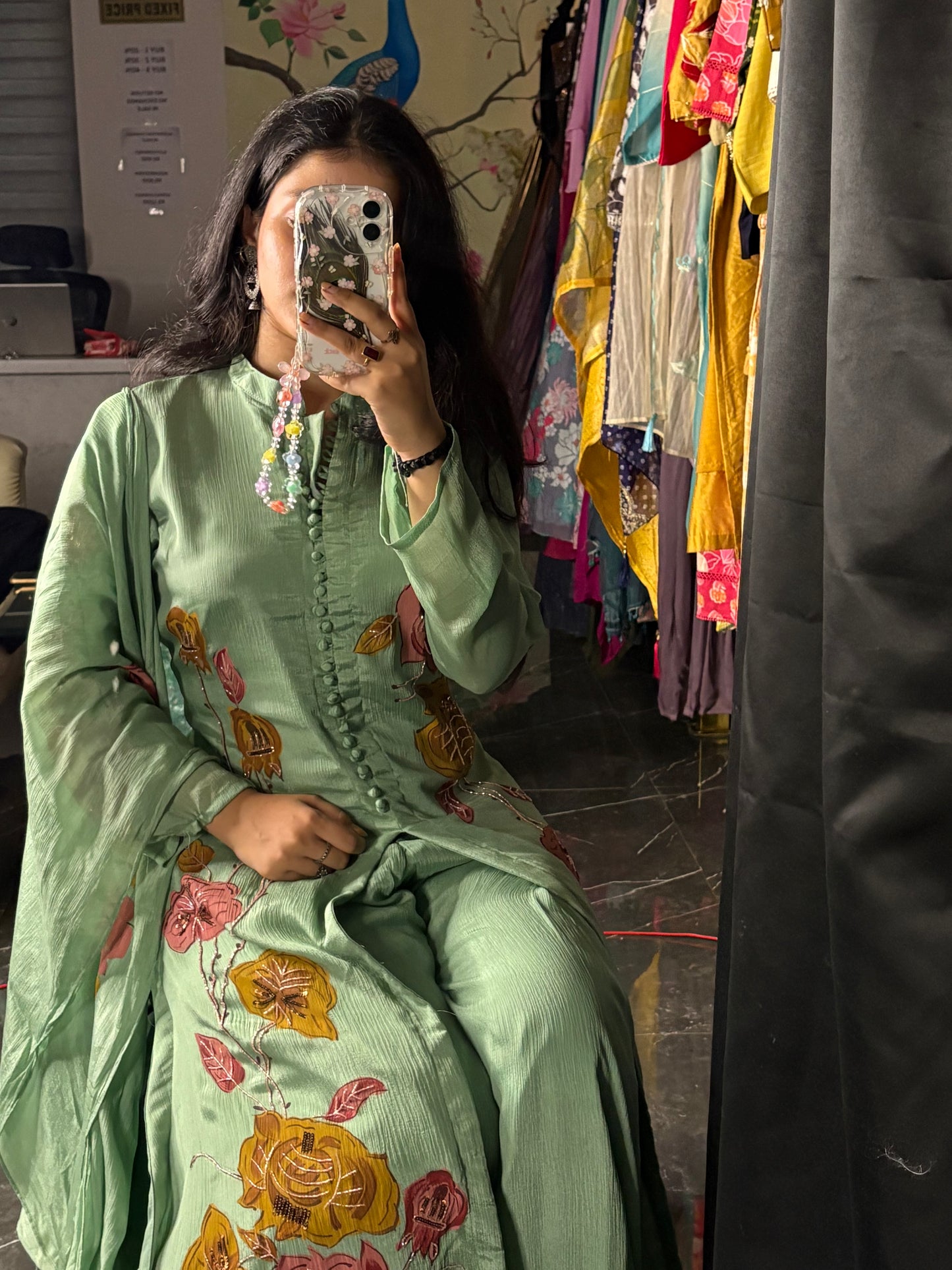 Meher Hand-Painted Suit Set